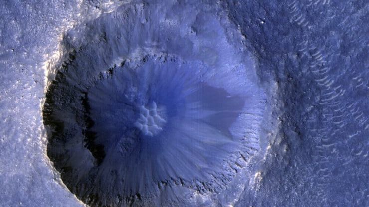 Individuato un nuovo cratere sulla superficie di Marte 