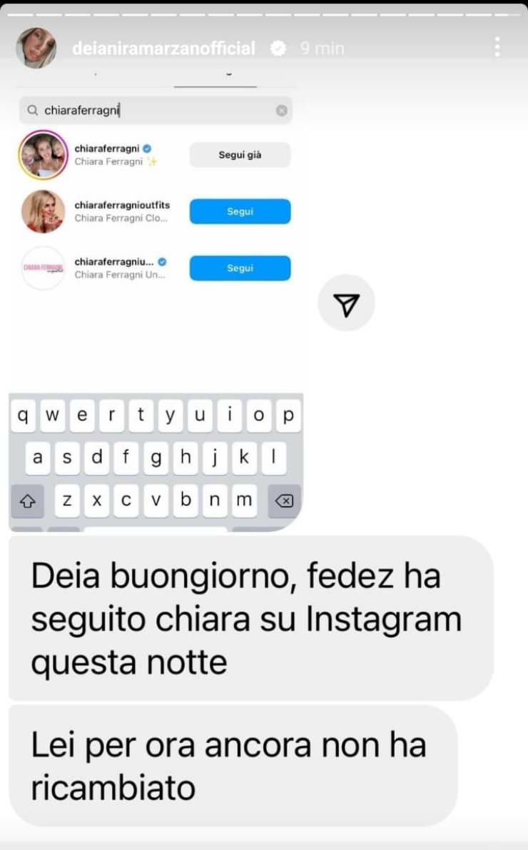 deianira marzano segnalazione fedez