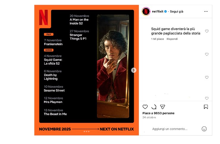 post Instagram di netflix